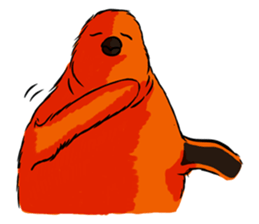 Red Penguin baby sticker #4090225