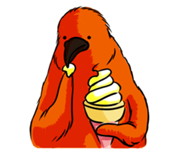 Red Penguin baby sticker #4090226