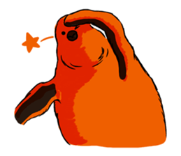 Red Penguin baby sticker #4090228