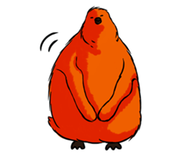 Red Penguin baby sticker #4090230