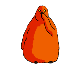 Red Penguin baby sticker #4090231