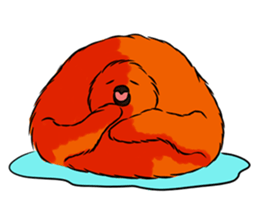 Red Penguin baby sticker #4090232