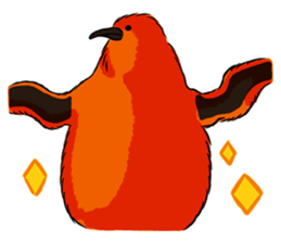 Red Penguin baby sticker #4090234