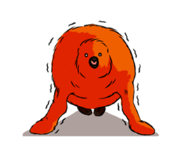 Red Penguin baby sticker #4090236