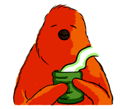 Red Penguin baby sticker #4090238