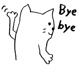 The loose white cat sticker #4091281