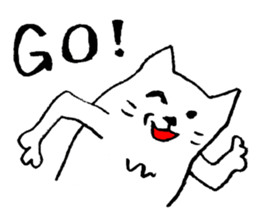 The loose white cat sticker #4091283