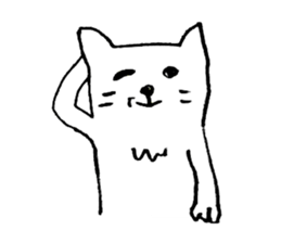 The loose white cat sticker #4091284