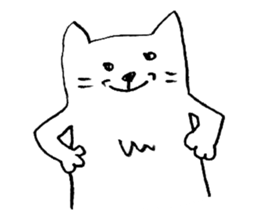 The loose white cat sticker #4091288