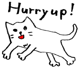 The loose white cat sticker #4091291