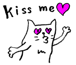 The loose white cat sticker #4091294