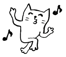 The loose white cat sticker #4091300