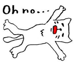 The loose white cat sticker #4091302