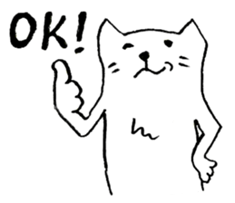 The loose white cat sticker #4091303