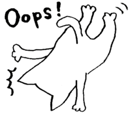The loose white cat sticker #4091305