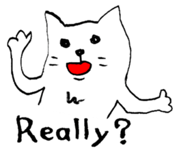 The loose white cat sticker #4091306