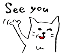 The loose white cat sticker #4091307