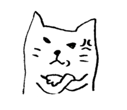 The loose white cat sticker #4091308