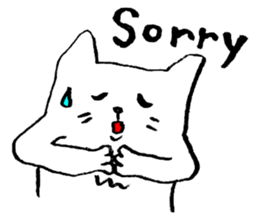 The loose white cat sticker #4091310