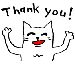 The loose white cat sticker #4091311