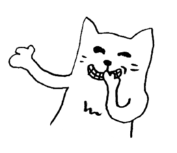 The loose white cat sticker #4091312