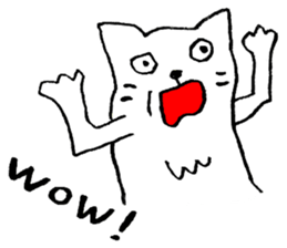 The loose white cat sticker #4091313