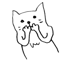 The loose white cat sticker #4091316