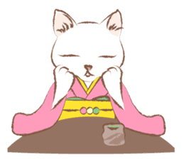 Kimono cat girls sticker #4092601