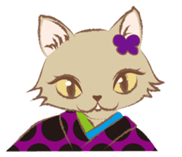 Kimono cat girls sticker #4092602