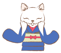 Kimono cat girls sticker #4092603