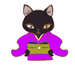 Kimono cat girls sticker #4092605