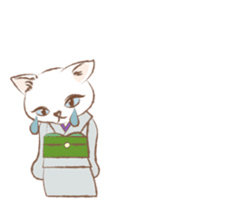 Kimono cat girls sticker #4092607