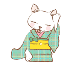 Kimono cat girls sticker #4092612
