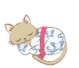 Kimono cat girls sticker #4092613