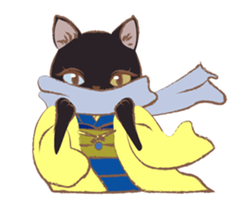 Kimono cat girls sticker #4092616