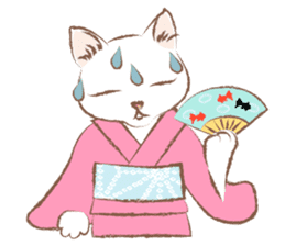 Kimono cat girls sticker #4092617