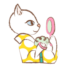 Kimono cat girls sticker #4092622