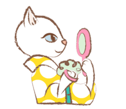 Kimono cat girls sticker #4092622