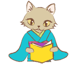 Kimono cat girls sticker #4092623