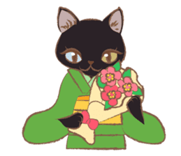 Kimono cat girls sticker #4092624