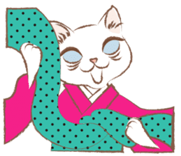 Kimono cat girls sticker #4092626