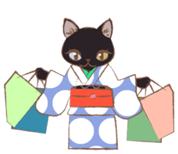 Kimono cat girls sticker #4092633