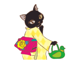 Kimono cat girls sticker #4092634