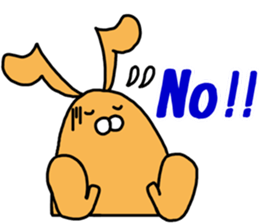 Orange rabbit sticker sticker #4093641