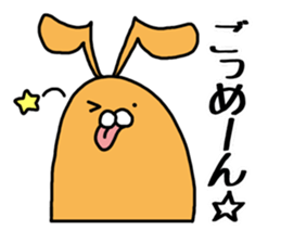 Orange rabbit sticker sticker #4093649