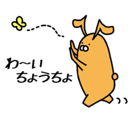 Orange rabbit sticker sticker #4093650