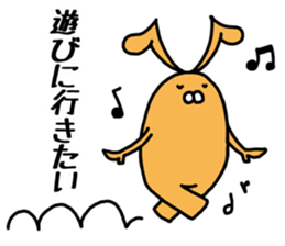 Orange rabbit sticker sticker #4093655