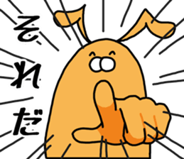 Orange rabbit sticker sticker #4093659