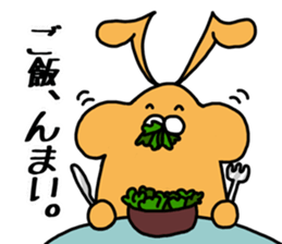 Orange rabbit sticker sticker #4093660