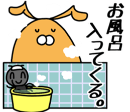 Orange rabbit sticker sticker #4093666